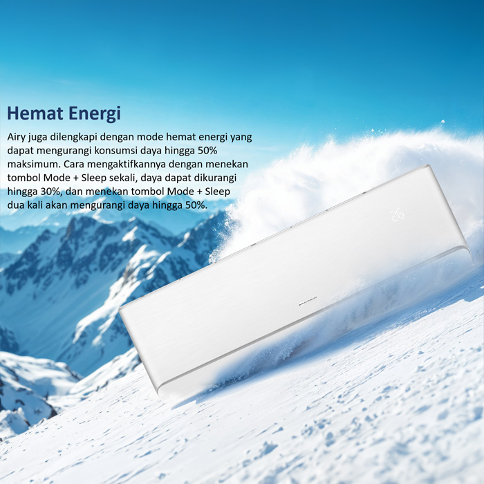 Gree AC Split Inverter Airy Series 1 PK Silver - GWC-09AIRY